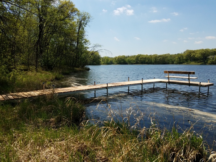 Dock with cedar decking